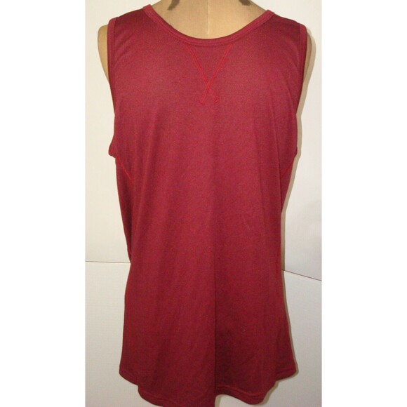 New Mens M NWT Prana Red Rusted Transverse Sleeveless Shirt Recycled Sustainable - Picture 1 of 5